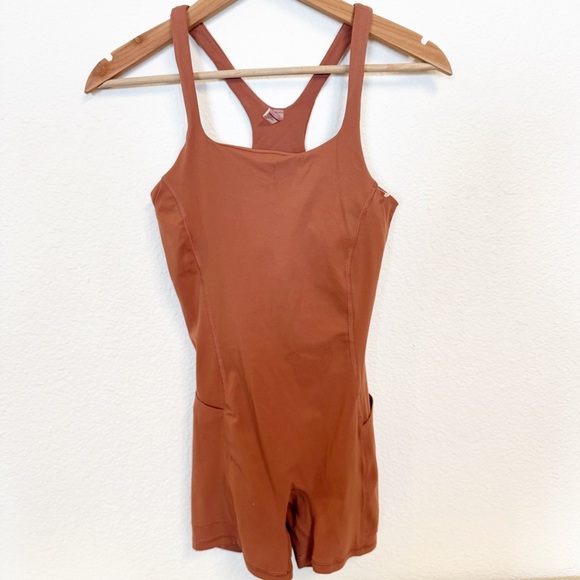 Free People Movement Never Better Runsie Onesie Romper in Color Sequoia NWOT XS - Picture 2 of 7